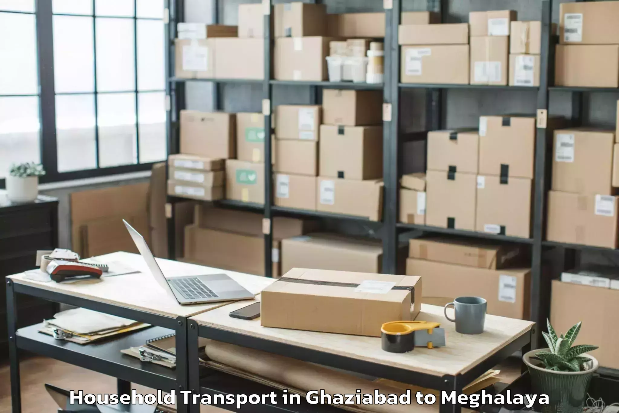 Book Ghaziabad to Mawsynram Household Transport Online